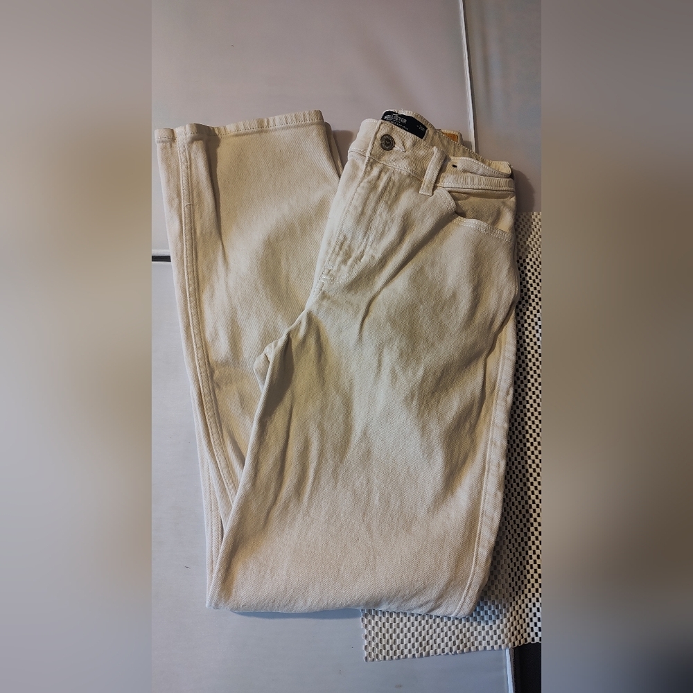 Women's Size 25R Hollister Ultra High-Rise Dad Jeans Tan